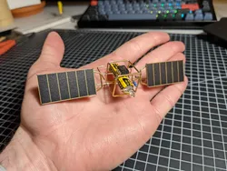 It's done! The finished satellite model